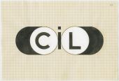 Estudo de logotipo para tintas CIL, Willys de Castro (IAC / Fundo Willys de Castro)