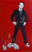 Rock negro, 1985 - pintura e grafite sobre tela, Milton Kurtz (divulgao)