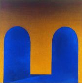 Sem ttulo, 1977 - leo sobre tela, 100 x 100 cm, Tomie Ohtake (Coleo particular, So Paulo, SP)